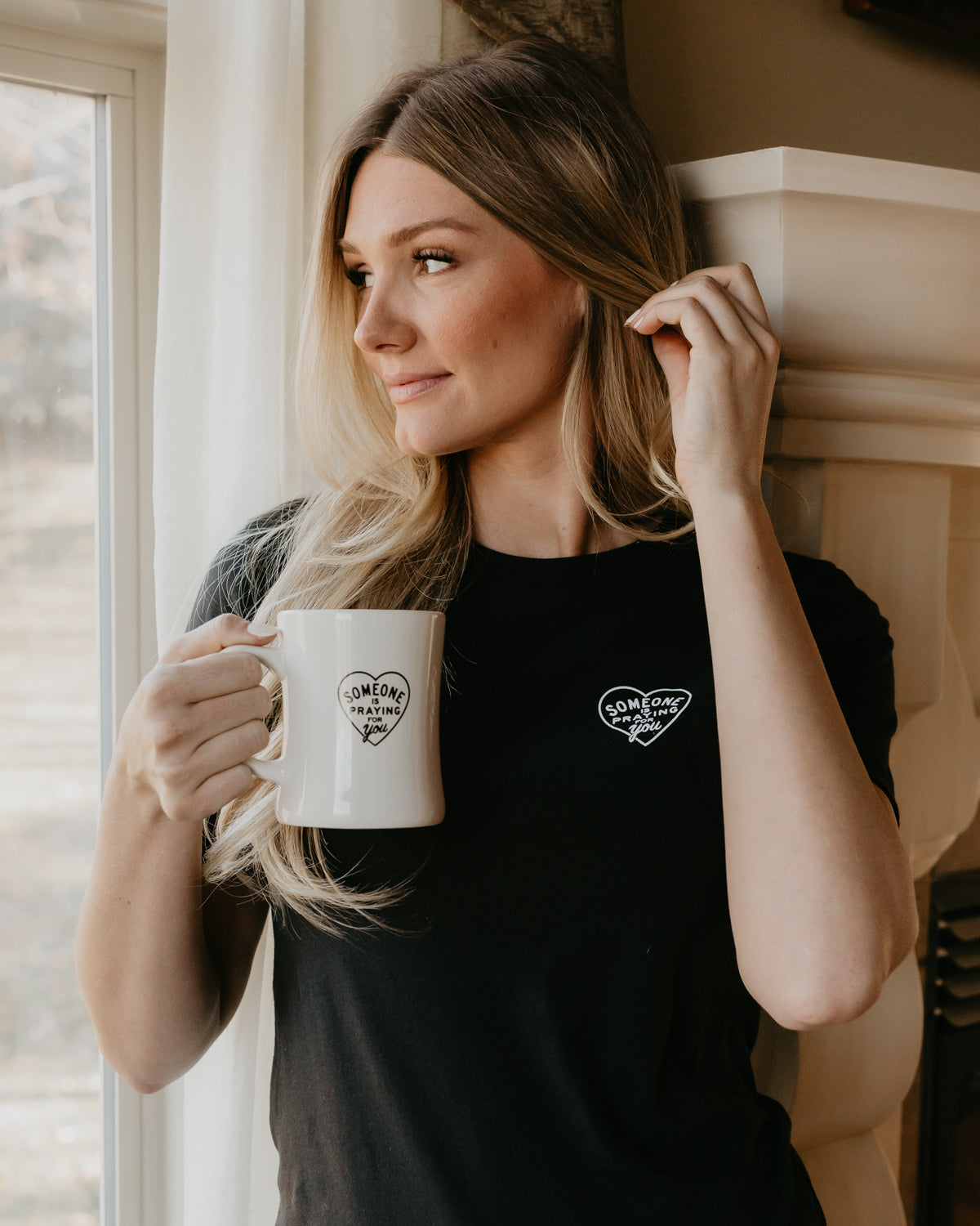 Maxine's Coffee Heart T-Shirt | Graphic Tee Someone is Praying for You
